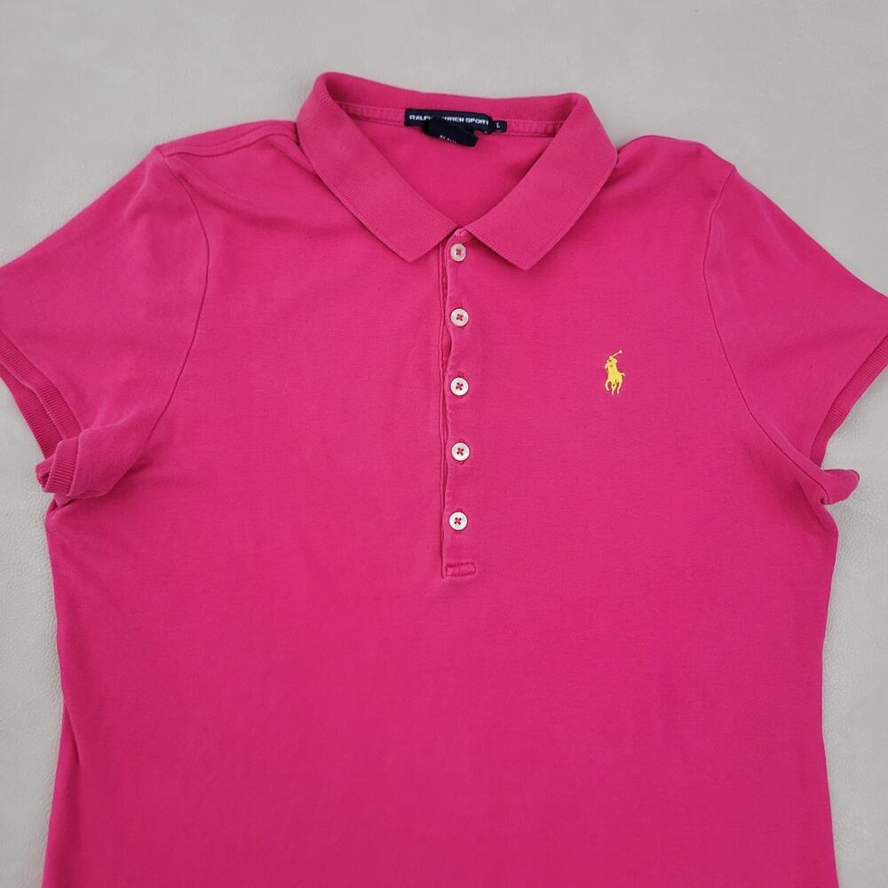 Ralph Lauren Polo Sport Shirt Dress Womens L Pink Preppy Classic Heritage - Picture 7 of 7